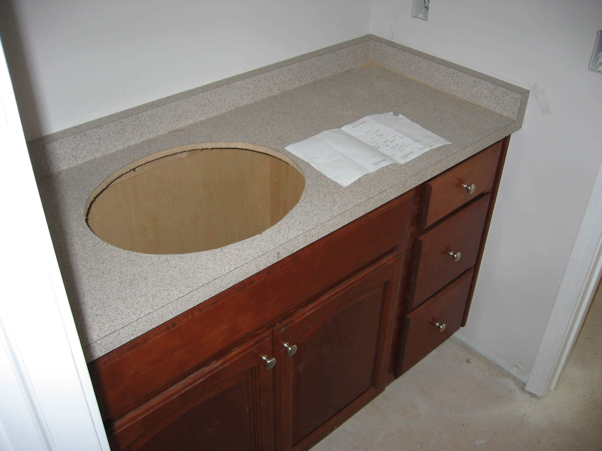Our Main Bath Cabinets and Countertop