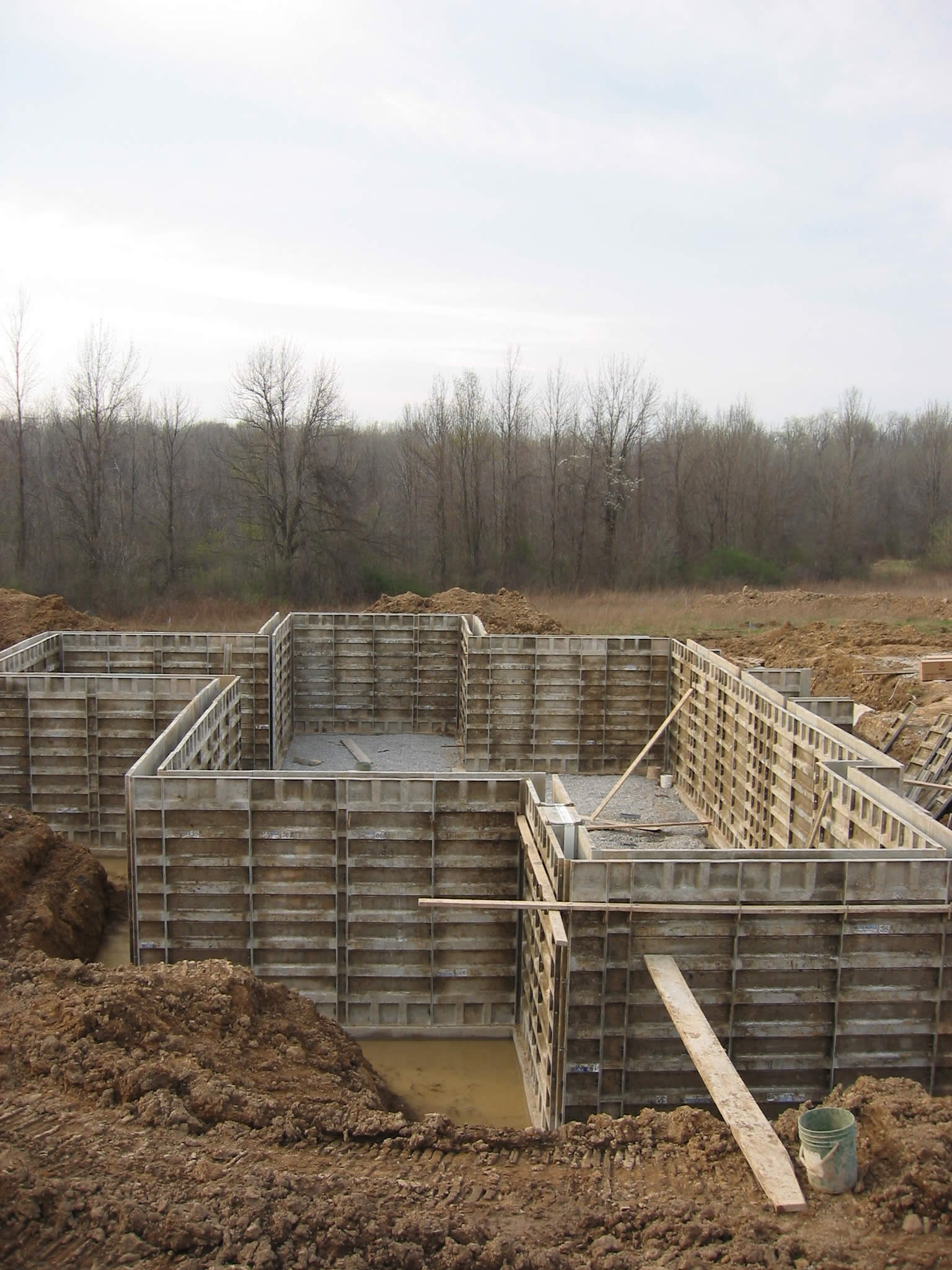 The forms for our Poured Concrete Foundation